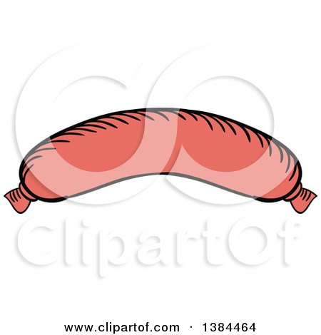 Clipart of a Sketched Sausage Link - Royalty Free Vector Illustration by Vector Tradition SM