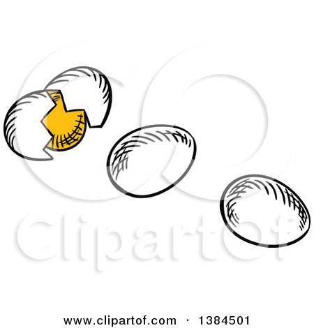 Clipart of Sketched Eggs - Royalty Free Vector Illustration by Vector Tradition SM