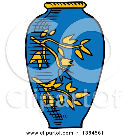 Clipart of a Sketched Vase - Royalty Free Vector Illustration by Vector Tradition SM
