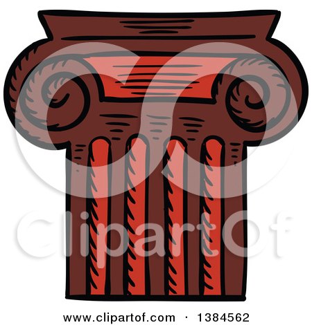 Clipart of a Sketched Column - Royalty Free Vector Illustration by Vector Tradition SM
