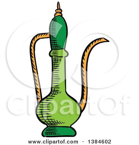 Clipart of a Sketched Pitcher - Royalty Free Vector Illustration by Vector Tradition SM