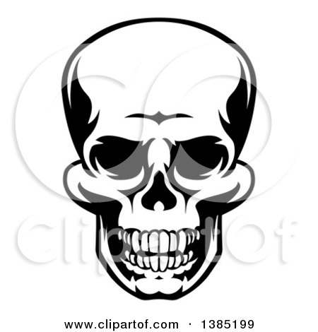 Black and White Grinning Grim Reaper Skull Posters, Art Prints
