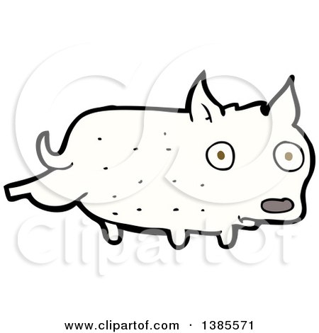 Clipart of a Cartoon Dog - Royalty Free Vector Illustration by lineartestpilot