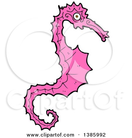 Clipart of a Seahorse - Royalty Free Vector Illustration by lineartestpilot