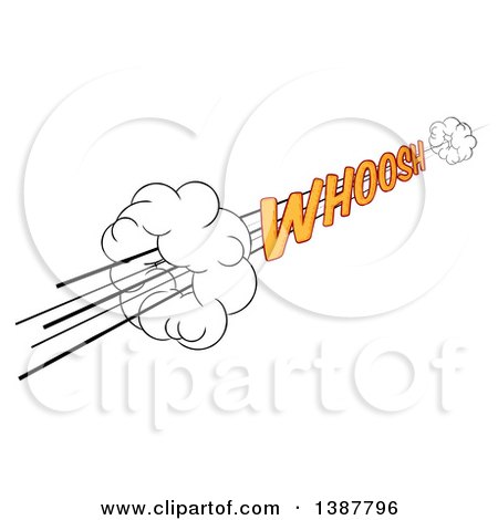 Clipart of a Comic Styled Whoosh Speed Design Element - Royalty Free Vector Illustration by AtStockIllustration