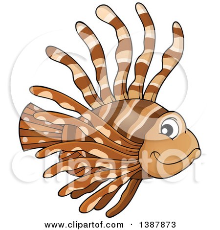 Clipart of a Saltwater Marine Lionfish - Royalty Free Vector Illustration by visekart