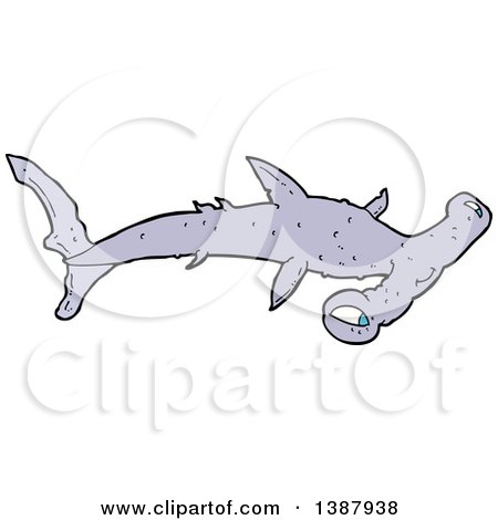 Clipart of a Hammerhead Shark - Royalty Free Vector Illustration by lineartestpilot
