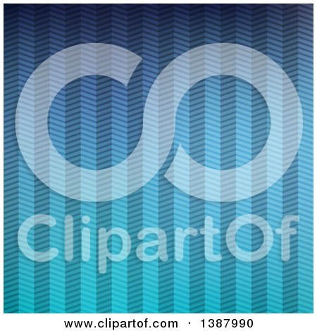 Clipart of a Gradient Blue Zig Zag Pattern Background - Royalty Free Vector Illustration by KJ Pargeter