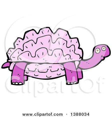 Clipart of a Cartoon Tortoise Turtle - Royalty Free Vector Illustration by lineartestpilot