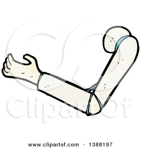 Clipart of a Cartoon Robot Arm - Royalty Free Vector Illustration by lineartestpilot