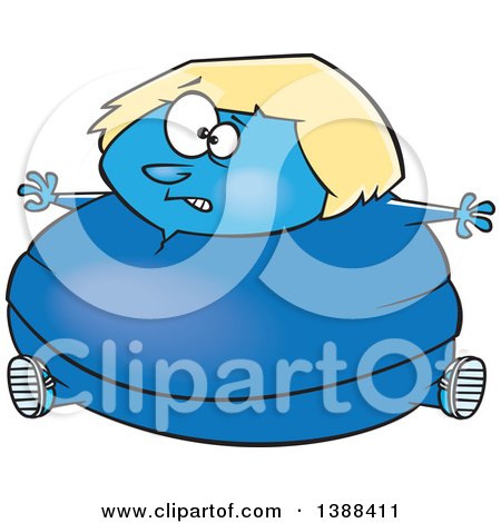 Clipart of a Cartoon Girl Turning into a Blueberry - Royalty Free Vector Illustration by toonaday