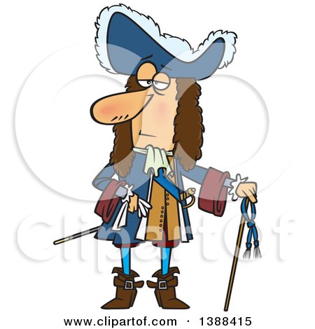 Clipart of a Cartoon Man, Louis the Great, King of France - Royalty Free Vector Illustration by toonaday