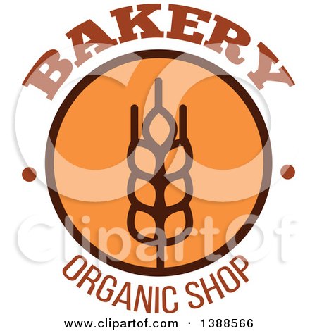 Clipart of a Bakery Design with Text and Wheat - Royalty Free Vector Illustration by Vector Tradition SM