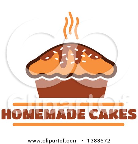 Clipart of a Bakery Design with Text and a Cake - Royalty Free Vector Illustration by Vector Tradition SM