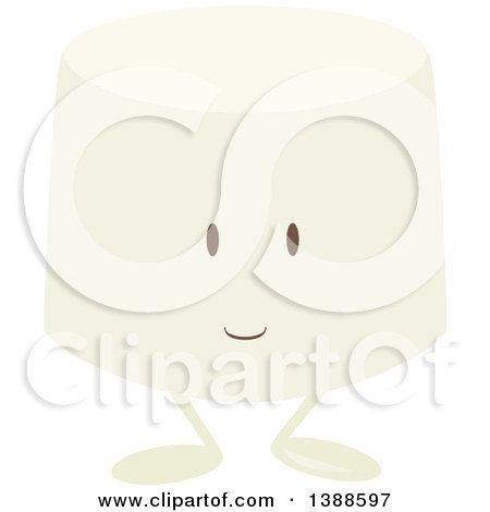 Clipart of a Marshmallow Character - Royalty Free Vector Illustration by Randomway