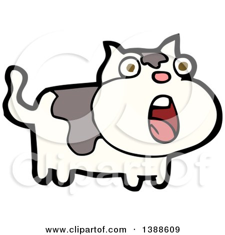 Clipart of a Cartoon Kitty Cat - Royalty Free Vector Illustration by lineartestpilot