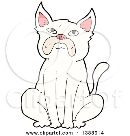 Clipart of a Cartoon Kitty Cat - Royalty Free Vector Illustration by lineartestpilot