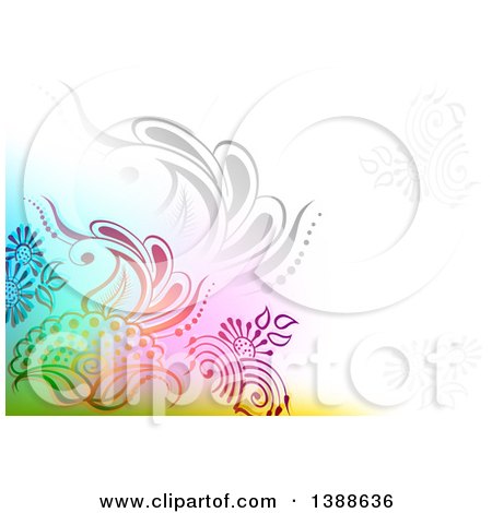 Clipart of a Floral Background - Royalty Free Vector Illustration by dero