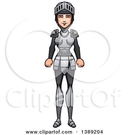 Clipart of a Female Knight - Royalty Free Vector Illustration by Cory Thoman