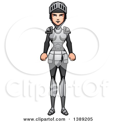 Clipart of a Female Knight - Royalty Free Vector Illustration by Cory Thoman