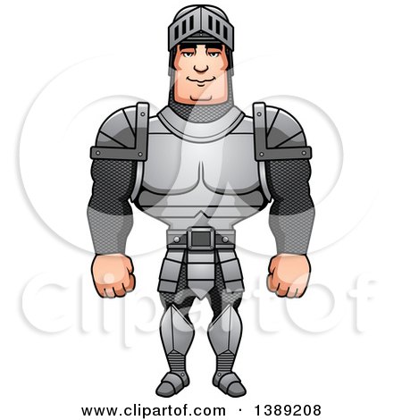 Clipart of a Buff Male Knight - Royalty Free Vector Illustration by Cory Thoman