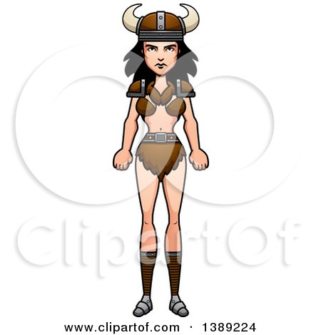 Clipart of a Barbarian Woman - Royalty Free Vector Illustration by Cory Thoman