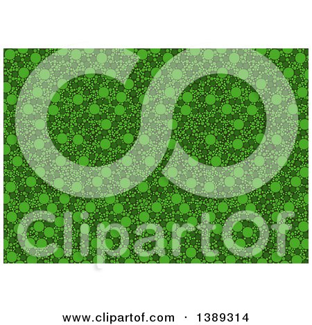 Clipart of a Green Dot Pattern Background - Royalty Free Vector Illustration by dero