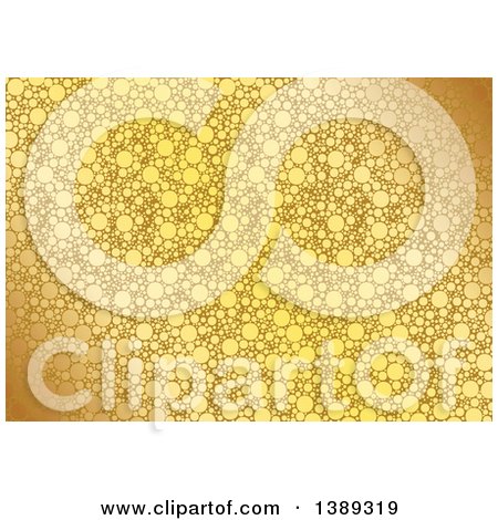 Clipart of a Background of Gold Dots - Royalty Free Vector Illustration by dero