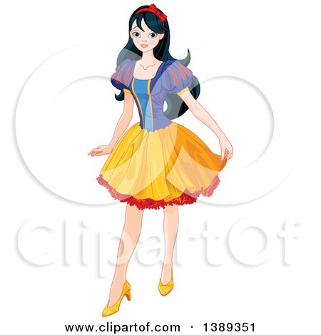 Clipart of Princess Snow White Posing - Royalty Free Vector Illustration by Pushkin