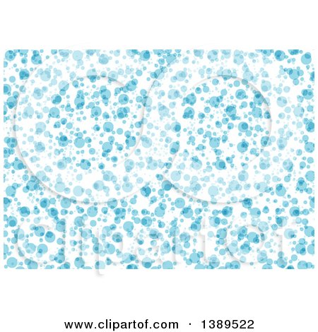 Clipart of a Background of Blue Bubbles or Dots - Royalty Free Vector Illustration by dero