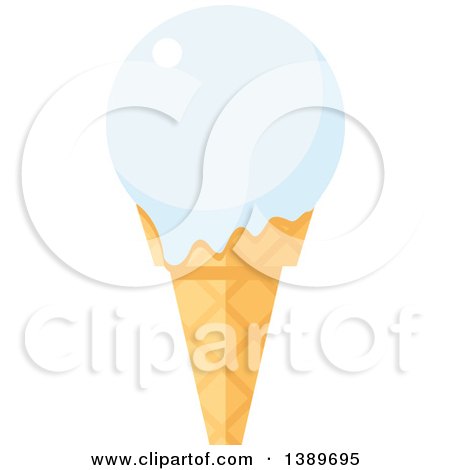 Clipart of a Waffle Ice Cream Cone - Royalty Free Vector Illustration by Vector Tradition SM