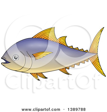 Clipart of a Tuna Fish - Royalty Free Vector Illustration by visekart