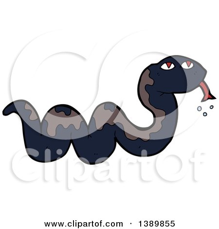 Clipart of a Cartoon Snake - Royalty Free Vector Illustration by lineartestpilot