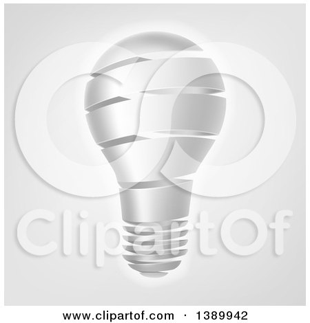 Clipart of a Strip Light Bulb over Gray - Royalty Free Vector Illustration by AtStockIllustration
