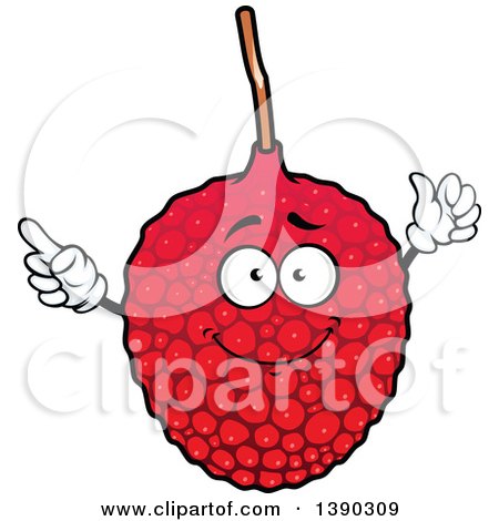 Clipart of a Lychee Fruit - Royalty Free Vector Illustration by Vector Tradition SM