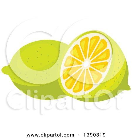 Clipart of a Lemon or Lime - Royalty Free Vector Illustration by Vector Tradition SM