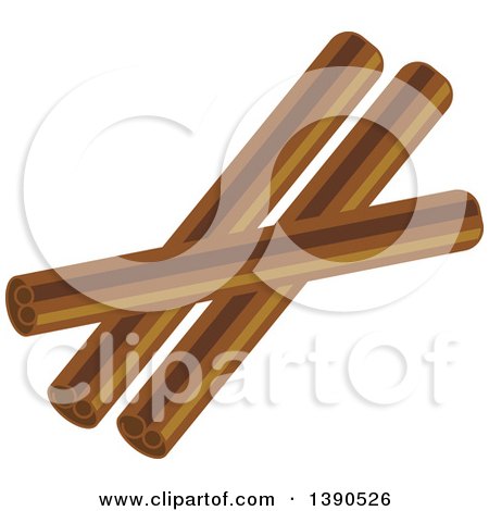 Clipart of a Culinary Spice, Cinnamon Sticks - Royalty Free Vector Illustration by Vector Tradition SM