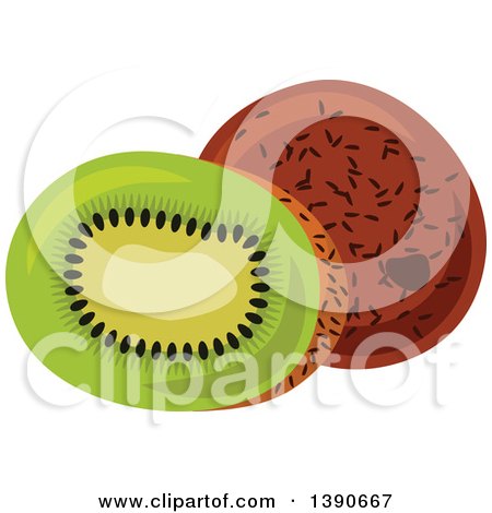 Clipart of a Kiwi Fruit - Royalty Free Vector Illustration by Vector Tradition SM