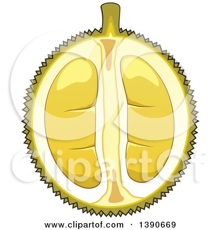 Clipart of a Durian Fruit - Royalty Free Vector Illustration by Vector Tradition SM