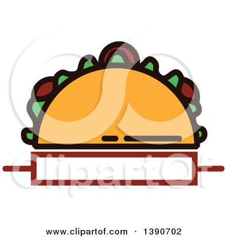 Clipart of a Taco with Text Space - Royalty Free Vector Illustration by Vector Tradition SM