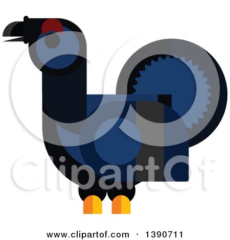 Clipart of a Black Grouse Bird - Royalty Free Vector Illustration by Vector Tradition SM