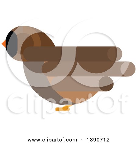 Clipart of a Sparrow Bird - Royalty Free Vector Illustration by Vector Tradition SM