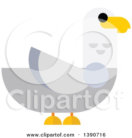 Clipart of a Seagull Bird - Royalty Free Vector Illustration by Vector Tradition SM