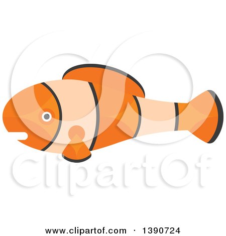 Clipart of a Clown Fish - Royalty Free Vector Illustration by Vector Tradition SM