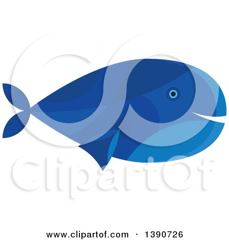 Clipart of a Blue Whale - Royalty Free Vector Illustration by Vector Tradition SM