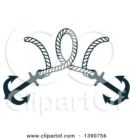 Clipart of a Rope with Anchors - Royalty Free Vector Illustration by Vector Tradition SM