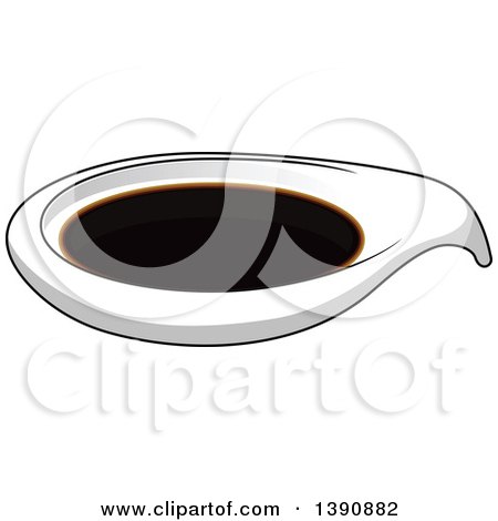 Clipart of a Boat of Soy Sauce - Royalty Free Vector Illustration by Vector Tradition SM