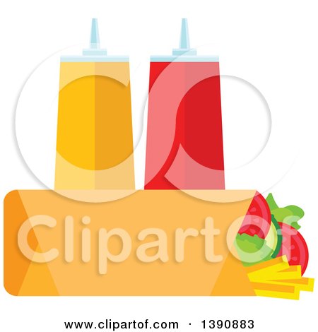 Clipart of a Wrap with Condiments - Royalty Free Vector Illustration by Vector Tradition SM