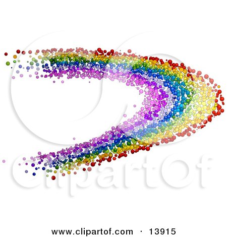 Colorful Rainbow Made of Bubbles Clipart Illustration by AtStockIllustration