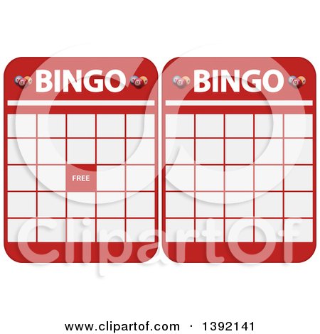 Clipart of Two Different Bingo Cards - Royalty Free Vector Illustration by elaineitalia